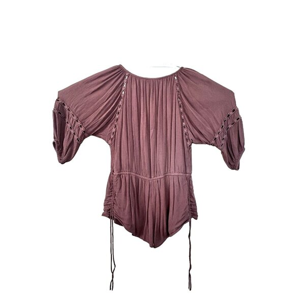 Urban Outfitters Brown Romper S Boho Chic Summer Festival Earthy soft grunge - Picture 2 of 7